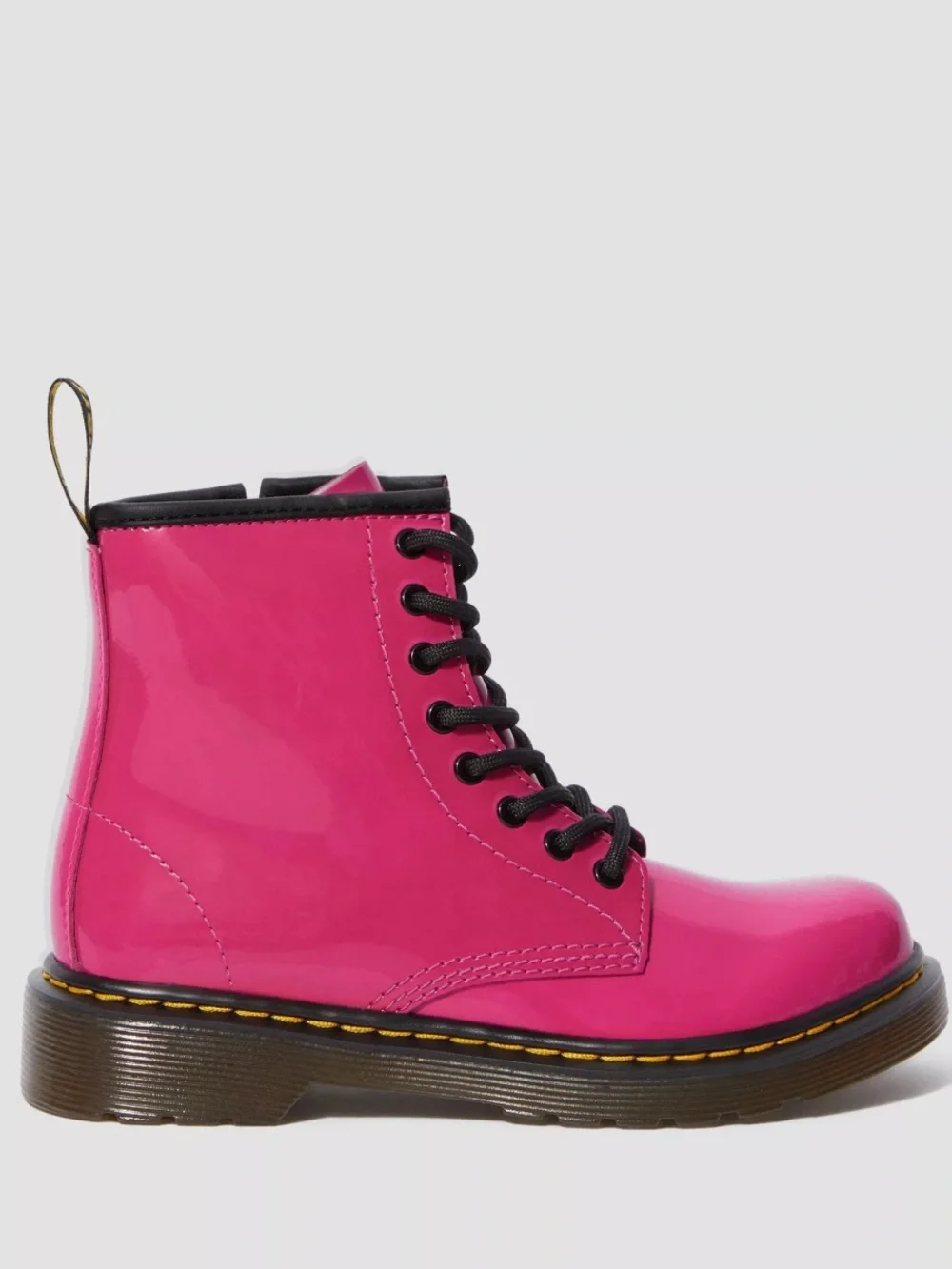NWOT Dr. Martens 1460 J Girls Hot Pink Patent Lace-Up Boots Shoes Sz 4